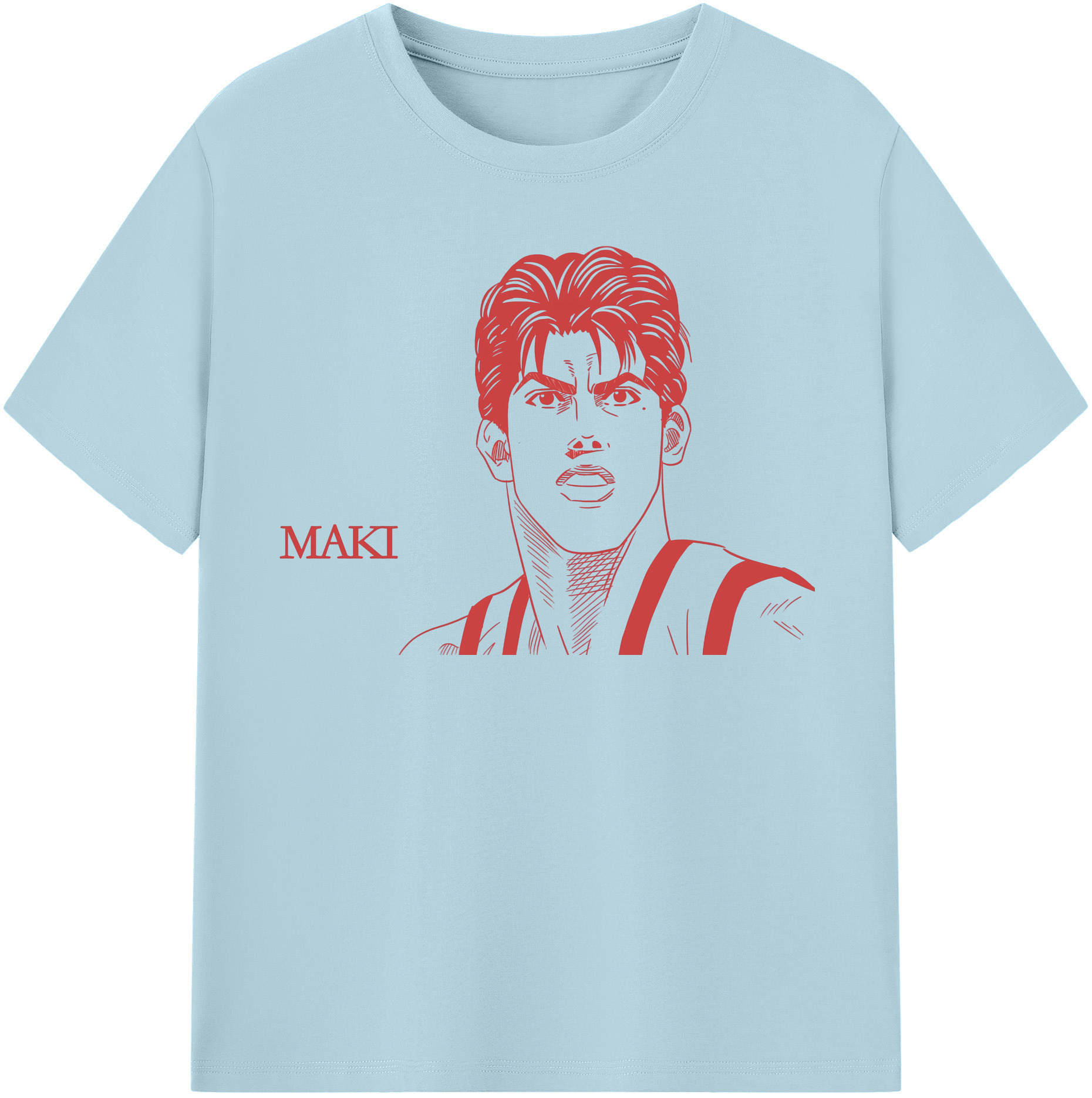 SLAM DUNK／スラムダンク 綿100％半袖Tシャツ（フロントプリント）